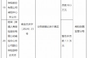 幸福人壽咸陽中心支公司被罰10.5萬元：因業(yè)務(wù)數(shù)據(jù)記錄不真實