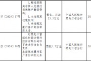 黑龍江富裕農(nóng)村商業(yè)銀行被罰25.5萬(wàn)元：因未按規(guī)定收繳假幣等三項(xiàng)違法行為類(lèi)型