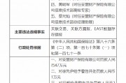 安盟財產保險有限公司被罰47萬元：關聯交易、關聯方漏報，EAST數據存在錯報