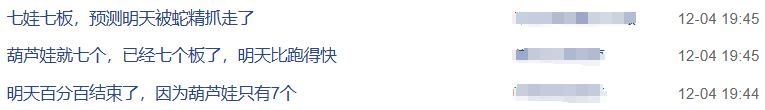 沾上“蛇字輩”，葫蘆娃7連板！股民熱評：七個娃，七個板（附概念股名單）