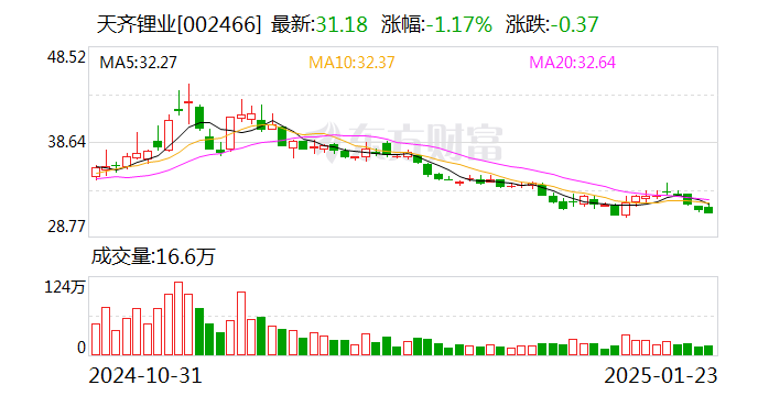 天齊鋰業(yè)：2024年預(yù)計(jì)凈虧損71億元-82億元