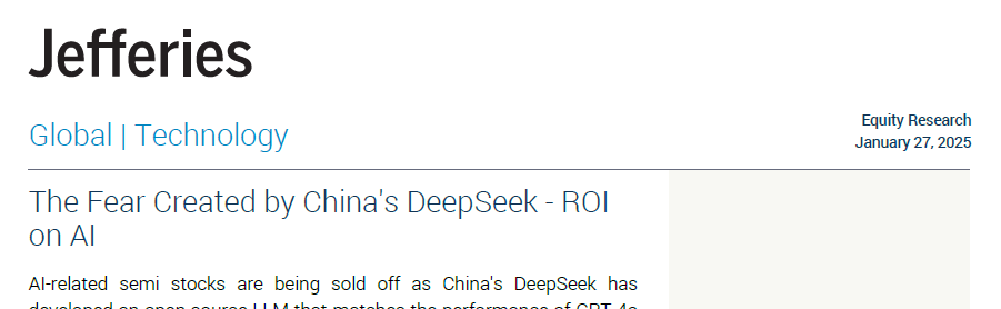 DeepSeek憑“白菜價(jià)”捅破萬億資本泡沫？英偉達(dá)承認(rèn)“卓越”