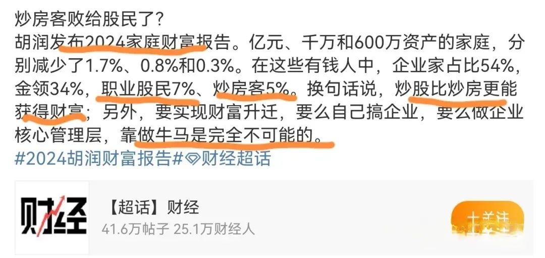 中國(guó)超高凈值家庭中，職業(yè)股民占比14%