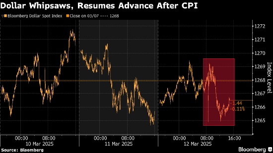 紐約匯市：美元走升 交易員在CPI低于預(yù)期和關(guān)稅之間進(jìn)行權(quán)衡